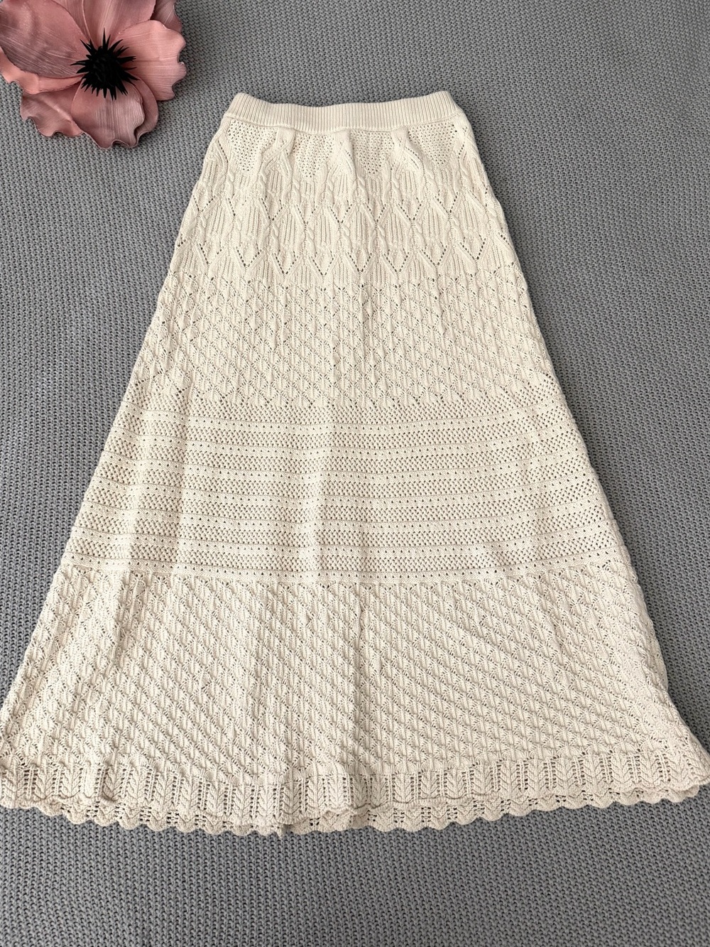 Ba&sh Jena Crochet Maxi Skirt Size Small